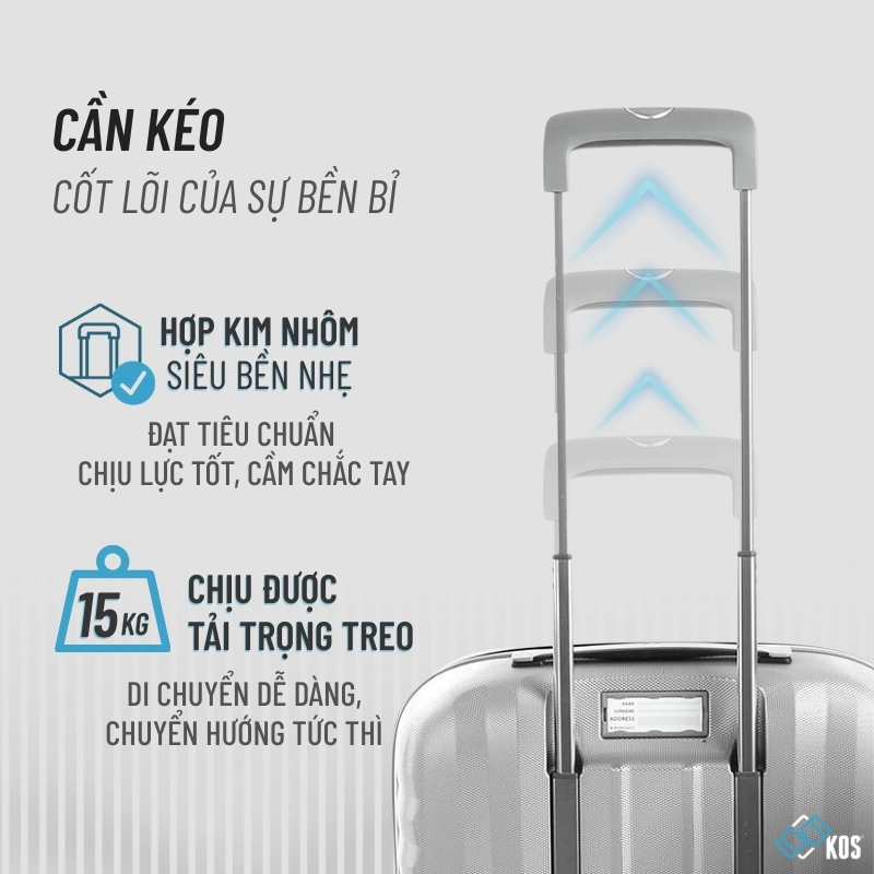 Vali k&eacute;o tại KOS với chất lượng cần k&eacute;o bền bỉ chịu lực tốt