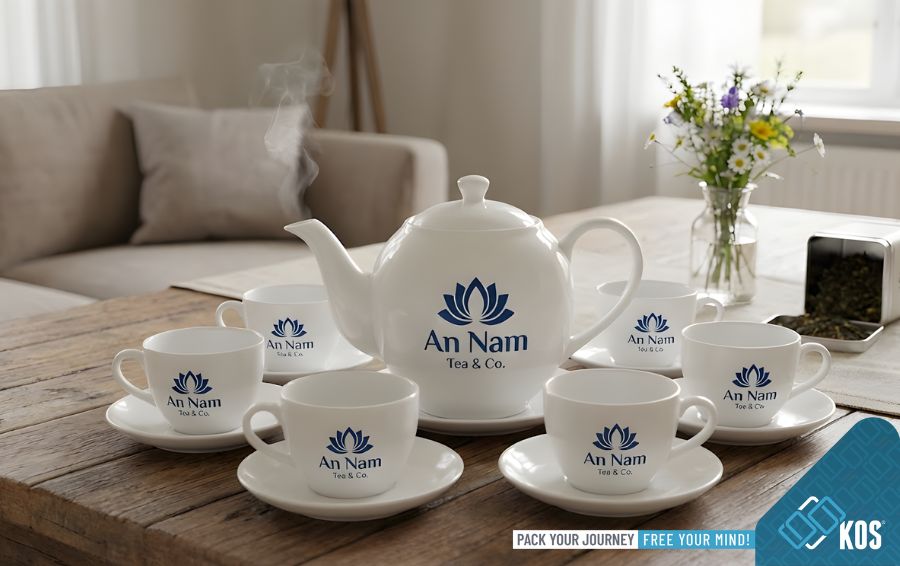 Quà tặng hội nghị với bộ ấm chén