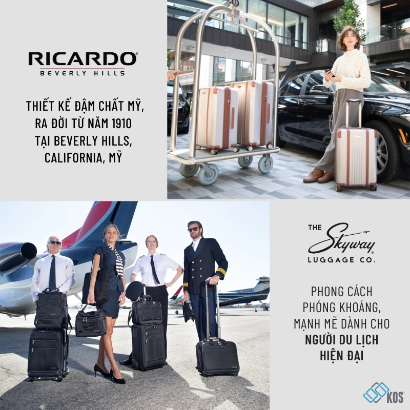 Vali k&eacute;o tại KOS thương hiệu đến từ Mỹ - Ricardo, Skyway