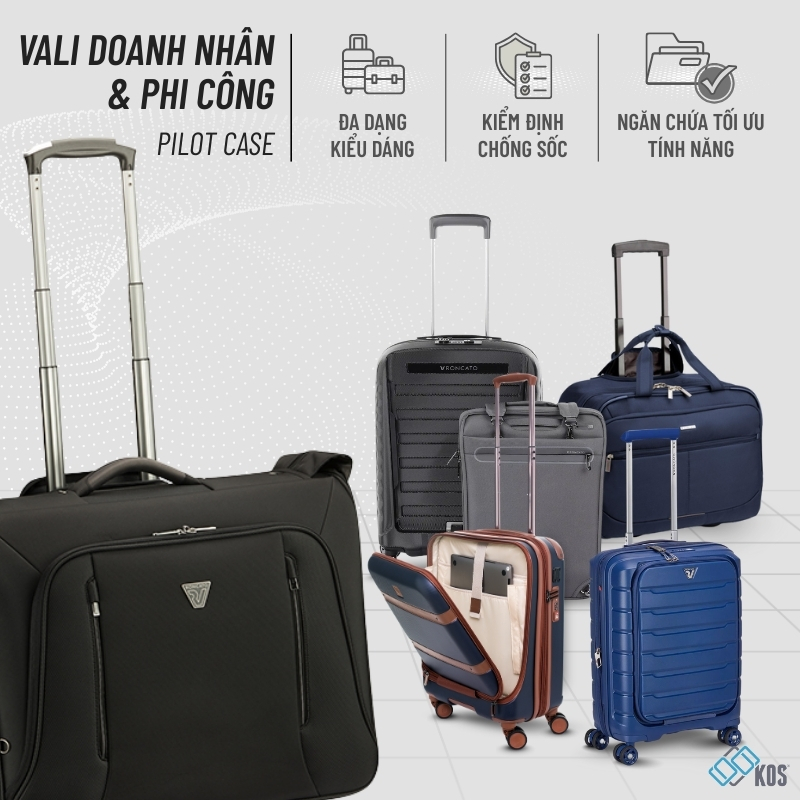 Vali k&eacute;o tại KOS với c&aacute;c d&ograve;ng vali doanh nh&acirc;n, phi h&agrave;nh đo&agrave;n