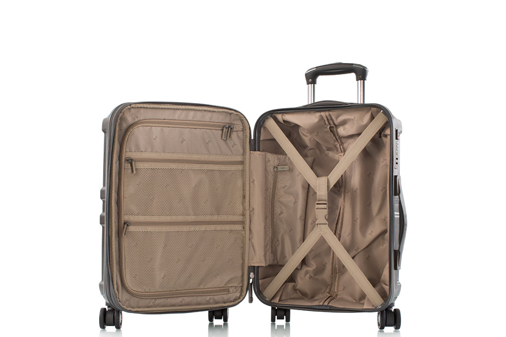 Vali Heys Commander size S (21 inch) - Gunmental nội thất rộng