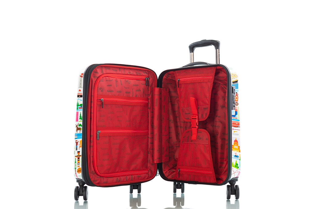 Vali Heys FVT Canada size S (21 inch) - White nội thất thông minh